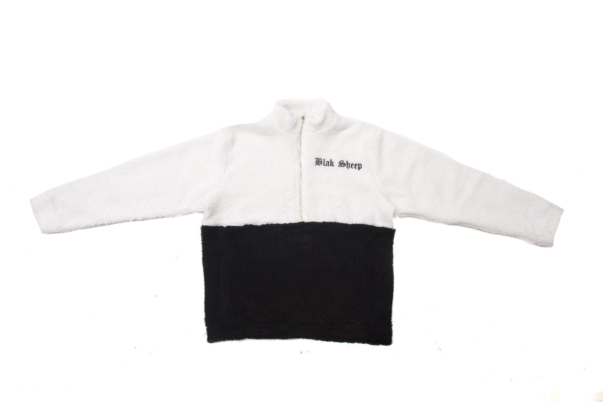 Fairplay Black Sherpa Half-Zip Hoodie