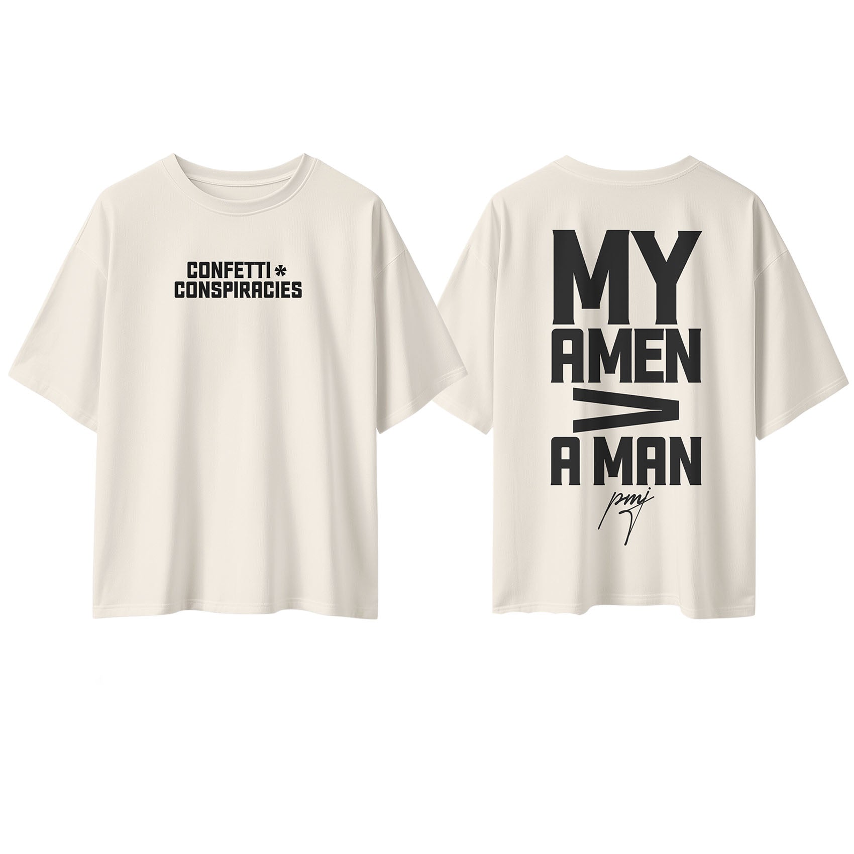 C+C My Amen Oversized Tee Cream
