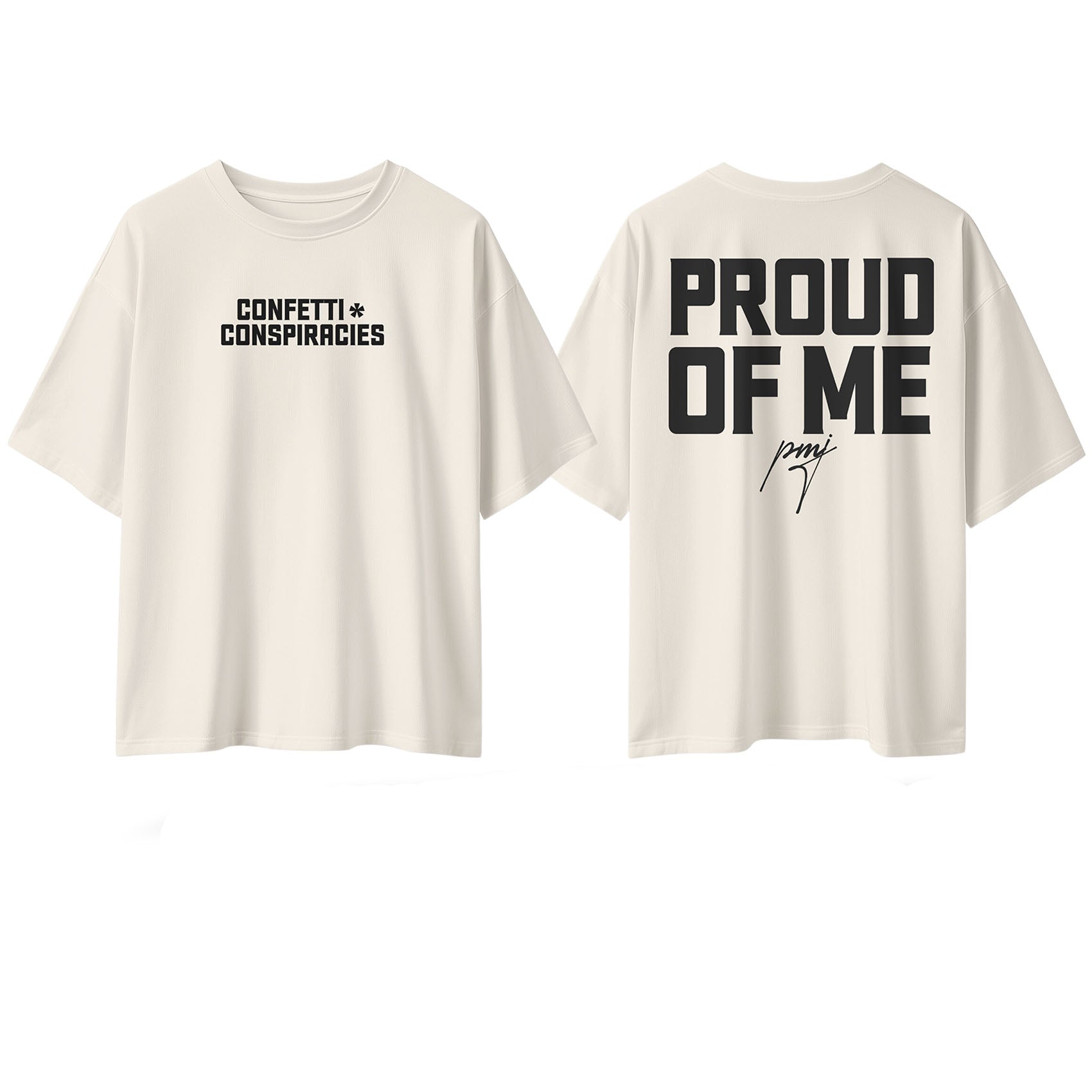 C+C Proud of Me Oversized Tee Cream