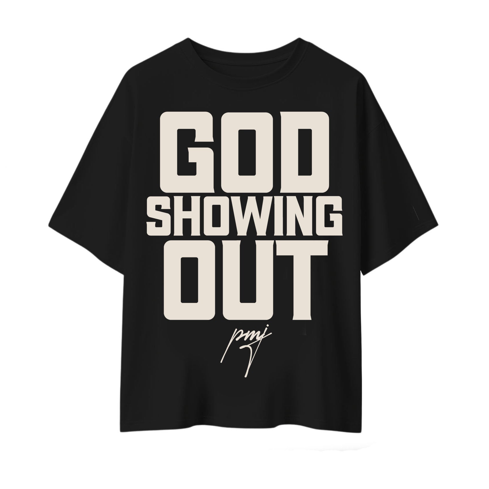 C+C God Showing Out Oversized Tee Black