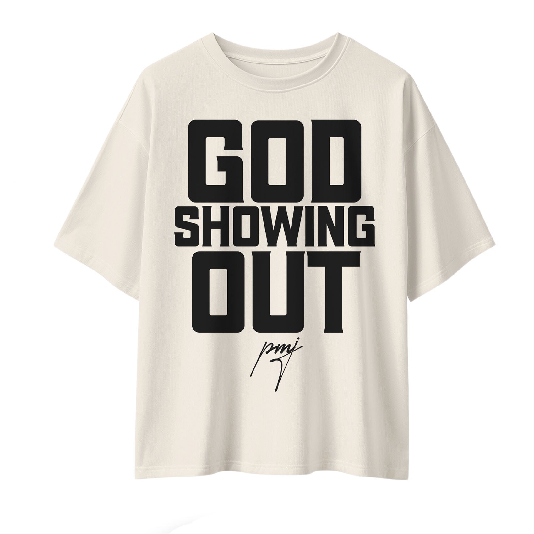 C+C God Showing Out Oversized Tee Cream