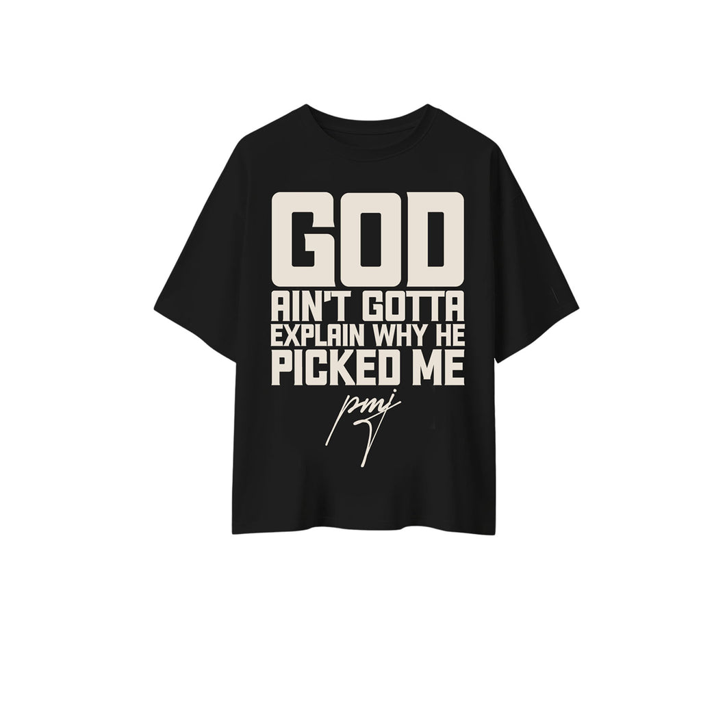 C+C God Picked Me Oversized Tee Black