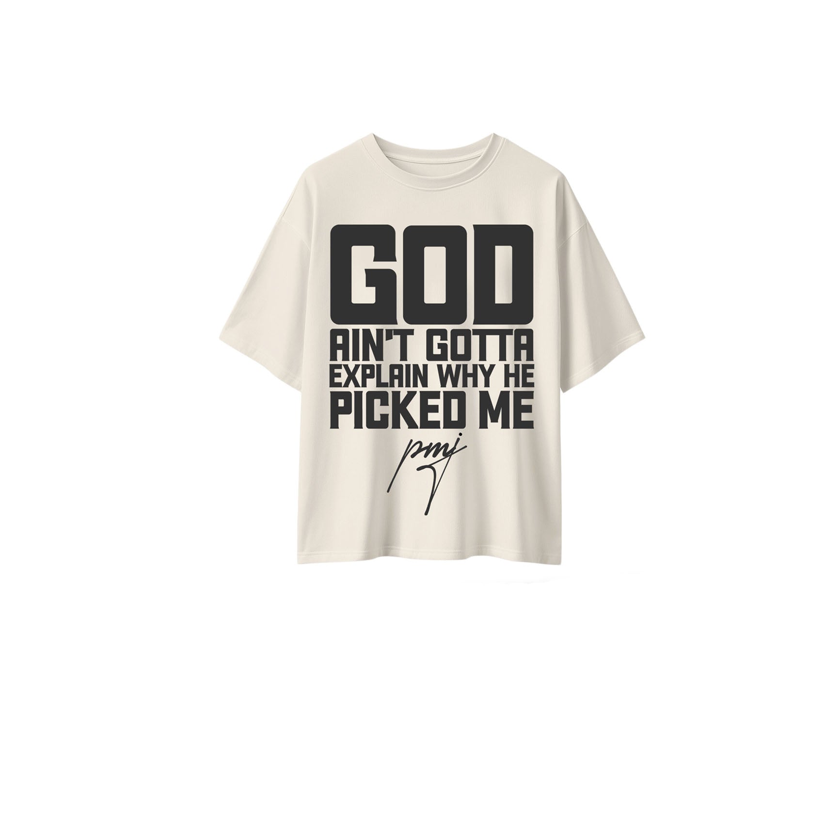 C+C God Picked Me Oversized Tee Cream
